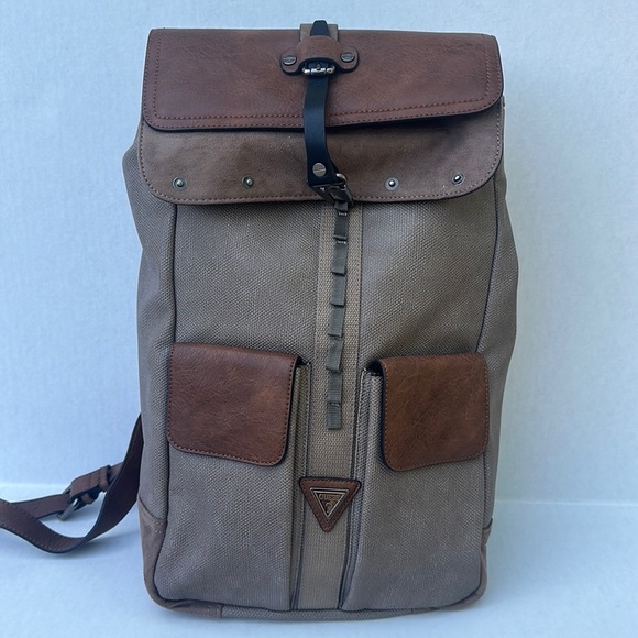 Guess Other - New AUTHENTIC GUESS Cargo /Military Leather Backpack